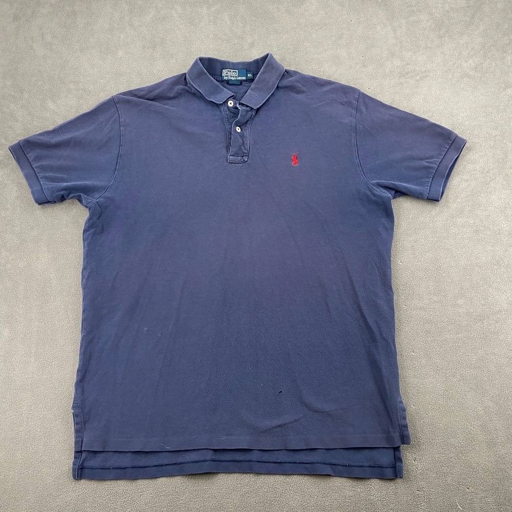 Polo Ralph Lauren Golf Polo Shirt Mens XL Blue Cotton Embroidered Pony Logo